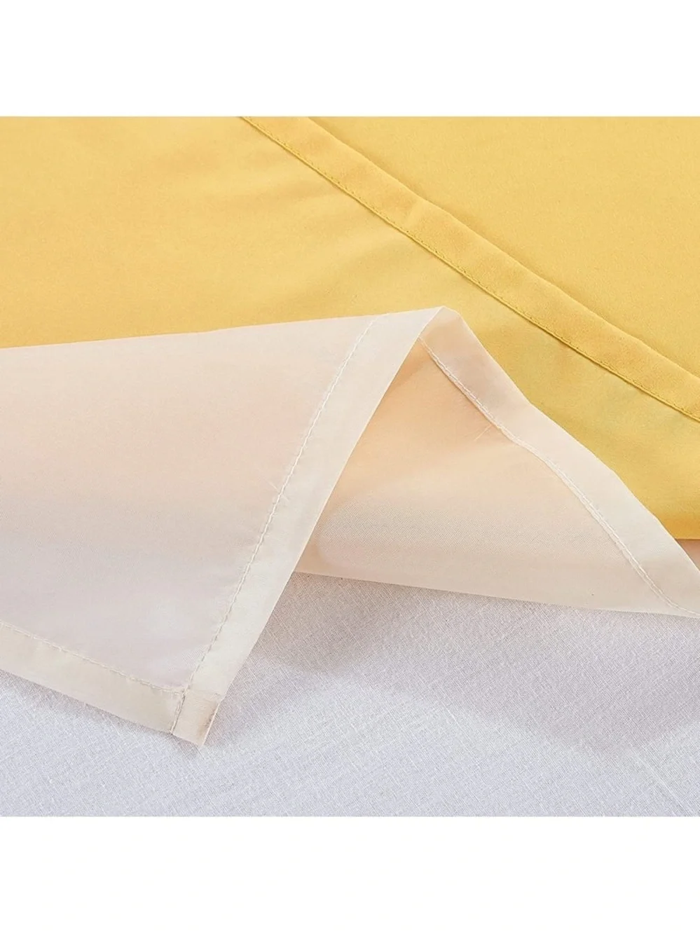 Gray and Yellow Window Curtain Panel set -